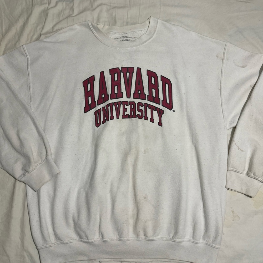 Harvard University White Sweatshirt